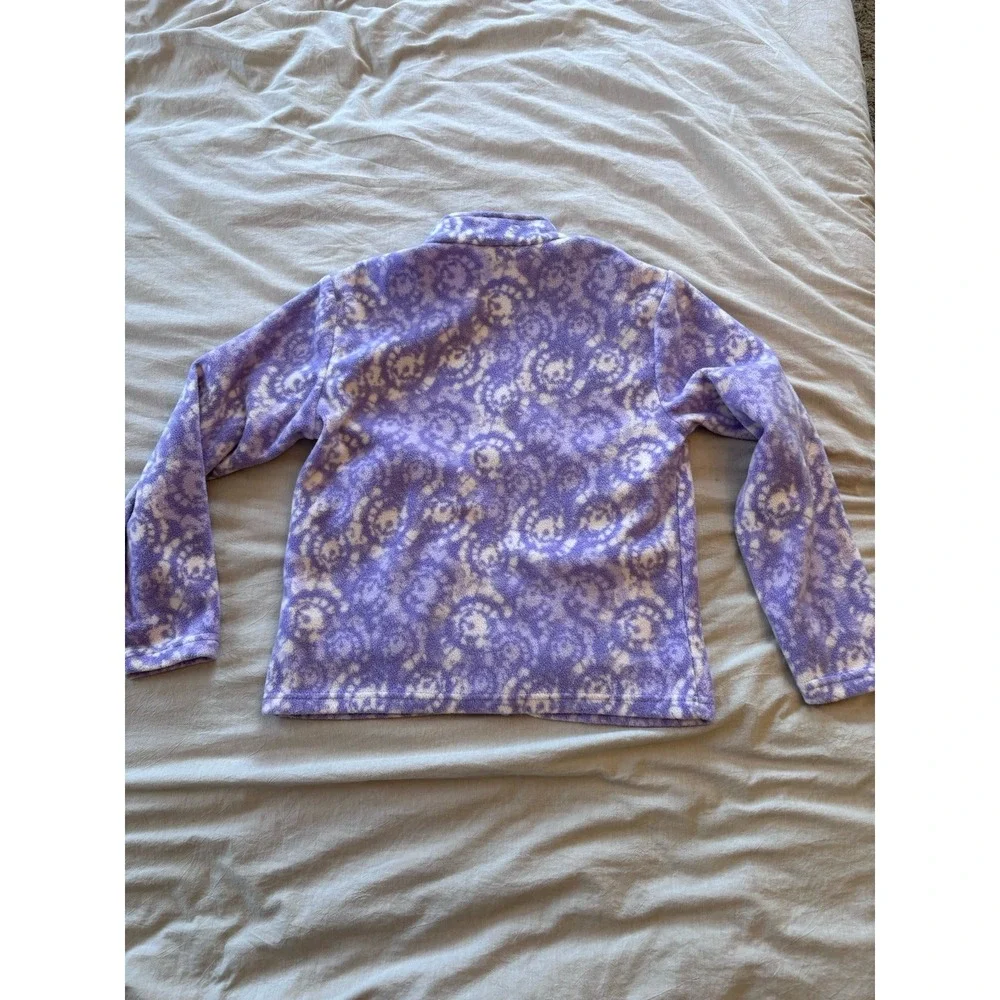 Eddie Bauer Youth Lone Peak jacket inner fleece‎ violet tulip Print Kids L 14/16